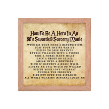 Load image into Gallery viewer, *NEW* "How to Be A Hero" 80's Framed Poster