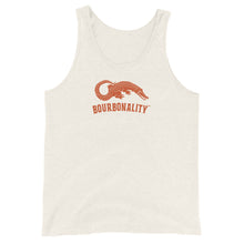 Load image into Gallery viewer, *NEW* Unisex Bourbonality Tank Top featuring the Bourbonalligator