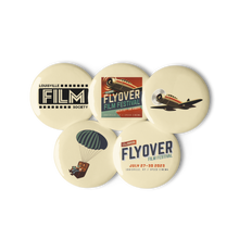 Load image into Gallery viewer, *NEW* Flyover Film Festival 2023 - Set of 5 pin buttons