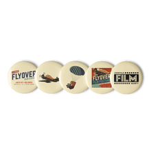 Load image into Gallery viewer, *NEW* Flyover Film Festival 2023 - Set of 5 pin buttons
