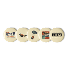Load image into Gallery viewer, *NEW* Flyover Film Festival 2023 - Set of 5 pin buttons