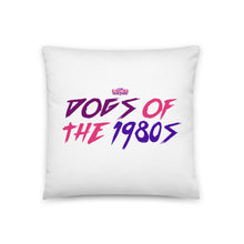Load image into Gallery viewer, "Dogs of the 80s" White Throw Pillow