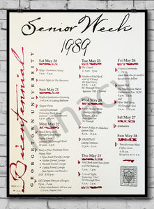 Georgetown "Senior Week 1989" Poster