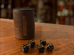 Bourbonality™ Rustic Dice Shaker Cup Set