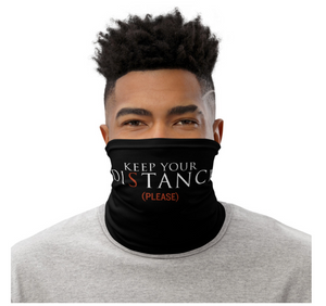 Keep Your Distance Logo Neck Gaiter - Black (% of Proceeds to Trunacy)