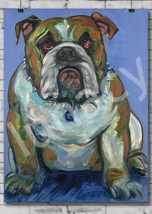 "Jack the Bulldog" by Kathy Sullivan *SIGNED BY THE ARTIST*