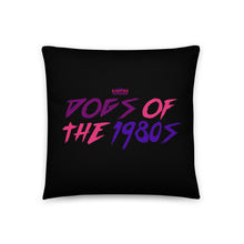 Load image into Gallery viewer, &quot;Dogs of the 80s&quot; Black Throw Pillow
