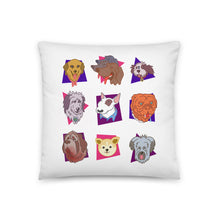 Load image into Gallery viewer, &quot;Dogs of the 80s&quot; White Throw Pillow

