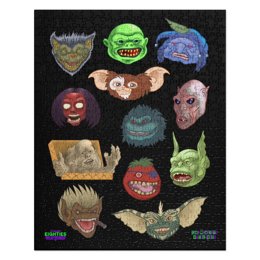 tiny monsters 80's Tiny Monsters Jigsaw Puzzle – Lunacy Productions