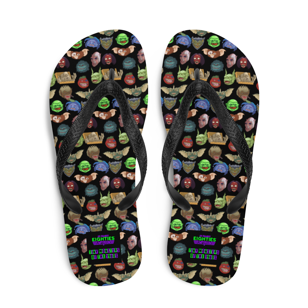 80 s Tiny Monsters Flip Flops Lunacy Productions